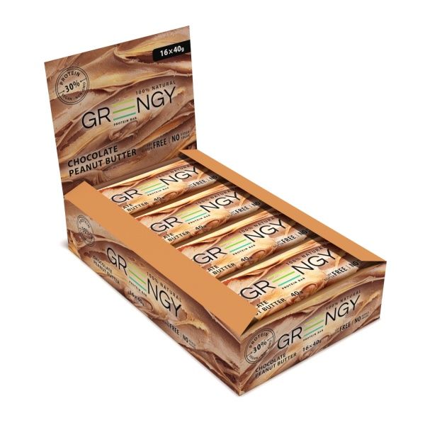 Протеиновый батончик Greengy Шоколадное арахисовое масло 40 г