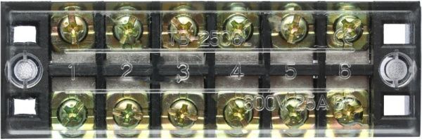 Колодка клемна захищена E.NEXT (e.tc.protect.25.6) 6 полюсів 25 А чорний 