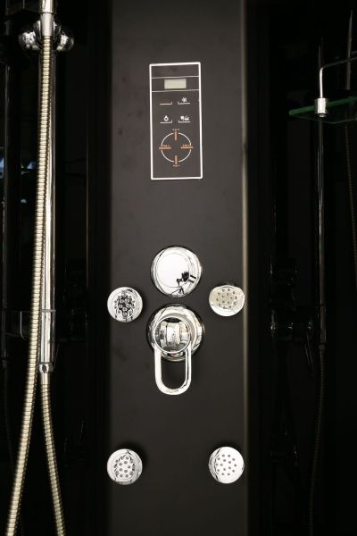 Душовий бокс EGO WAVE BLACK 900х900х2150 мм