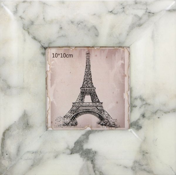 Рамка для фото Мрамор 19х19х1,5 см серо-розовый 10x10 см 