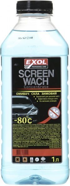 Омыватель стекла EXOL нейтральный зима -80°С 1л