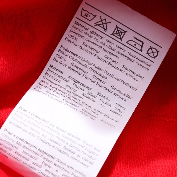 Свитшот LINCOLN&SHARKS р.158 красный с черным 