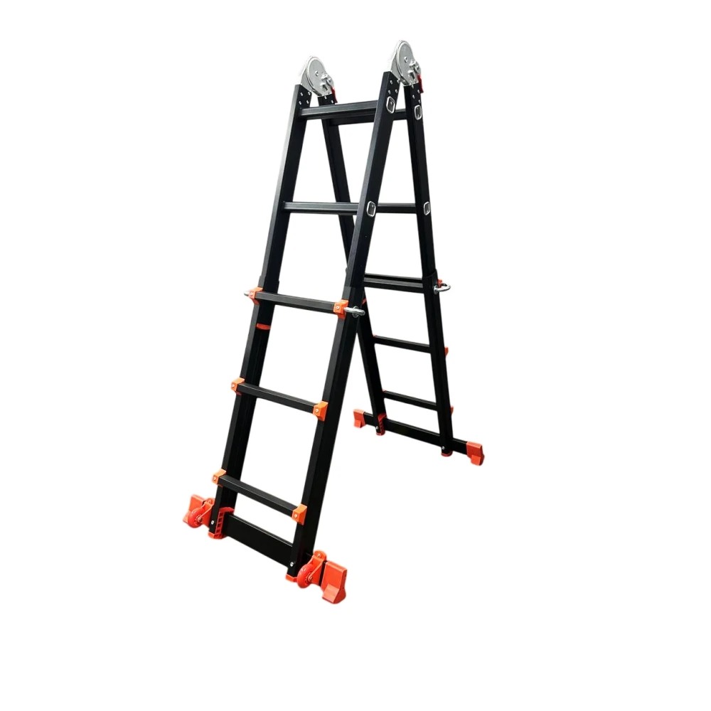 Лестница телескопическая GTM раскладная анодированный алюминий 0.87-2.9м