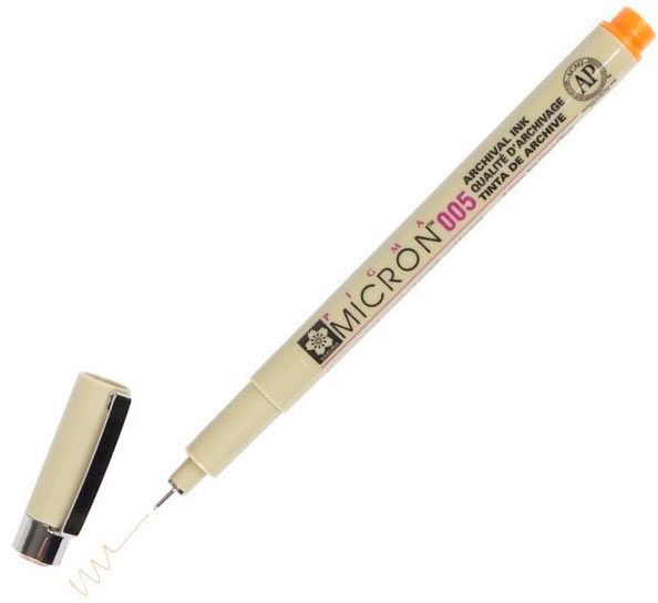 Линер PIGMA Micron Sakura (0.05) 0,2 мм оранжевый 