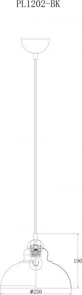 Підвіс Accento lighting FANTASY 1x60 Вт E27 чорний 