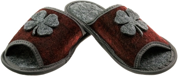 Тапки домашние FX shoes из фетра р. 36-37 бордовый арт.2012 