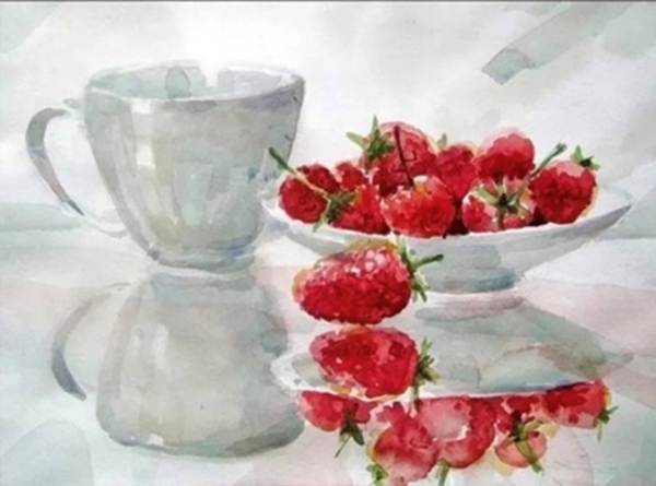 Набір для творчості зі стразами на підрамнику Натюрморт з полуницями 30x40 см (У) GoToArt 