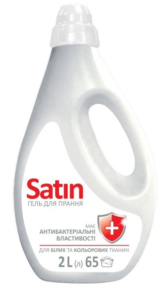 Гель для машинной и ручной стирки Satin Универсальный с антимикробными свойствами 2 л