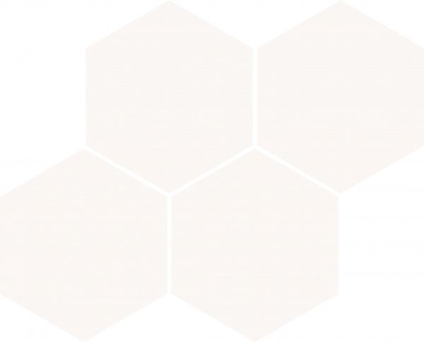 Плитка Konskie group Java Hexagon White Glossy Mosaic 21х26 