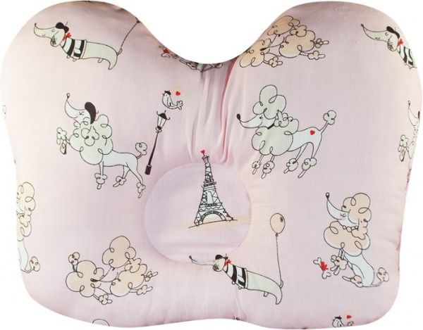 Подушка ортопедическая Олви для младенцев J2302 розовый 28,5х21 см 09424