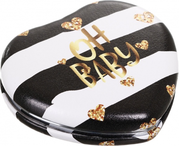 Зеркало карманное косметическое Лідер Канц Сердце фигурное 4 варианта в ассортименте 