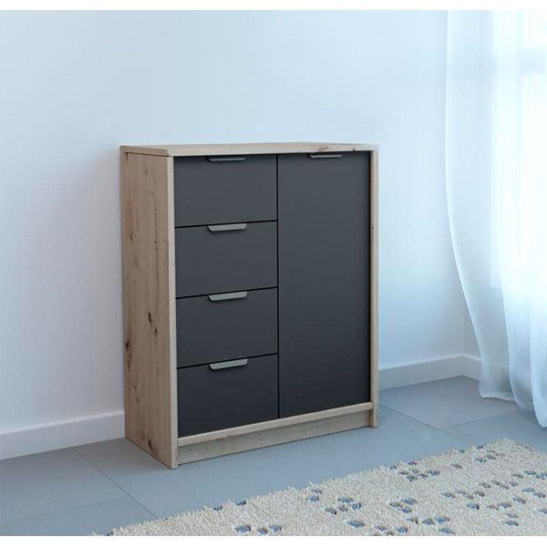 Комод Canyon CN 5 дуб артисан/антрацит