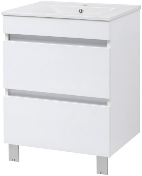 Тумба підлогова Сансервіс Еліт-60-N біла з умивальником 9060D