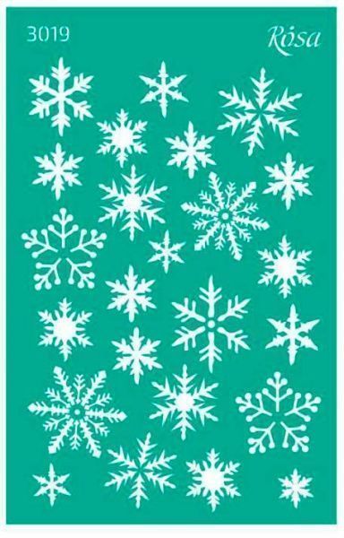 Трафарет многоразовый самоклеящий Фоновый №3019 серия New Years magic 130х200 мм Rosa Talent