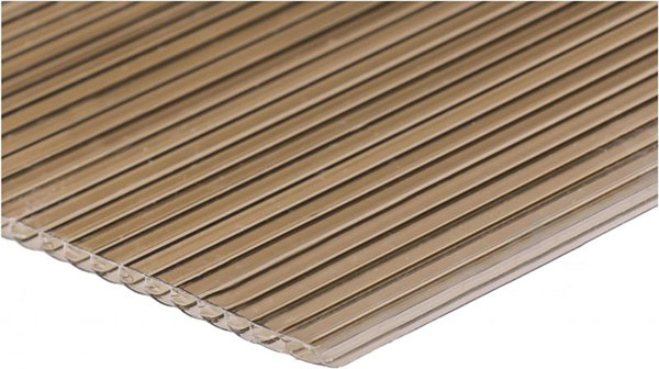 Полікарбонатний лист 4мм 3000х1050мм бронзовий