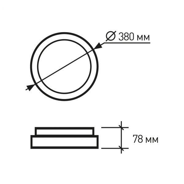 Світильник світлодіодний Eurolamp New 19 Вт білий LED-NLR-19W/45 