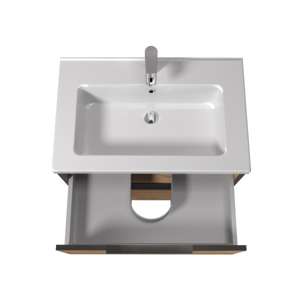 Тумба підвісна Мойдодир Line Craft 70-А з умивальником Rodeo 70