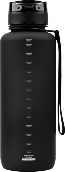 Пляшка для води Colorful Frosted-Tritan 1,5 л чорна 3056 Uzspace