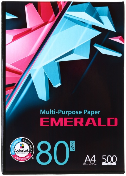 Папір офісний Emerald A4 80 г/м білий 500 аркушів 