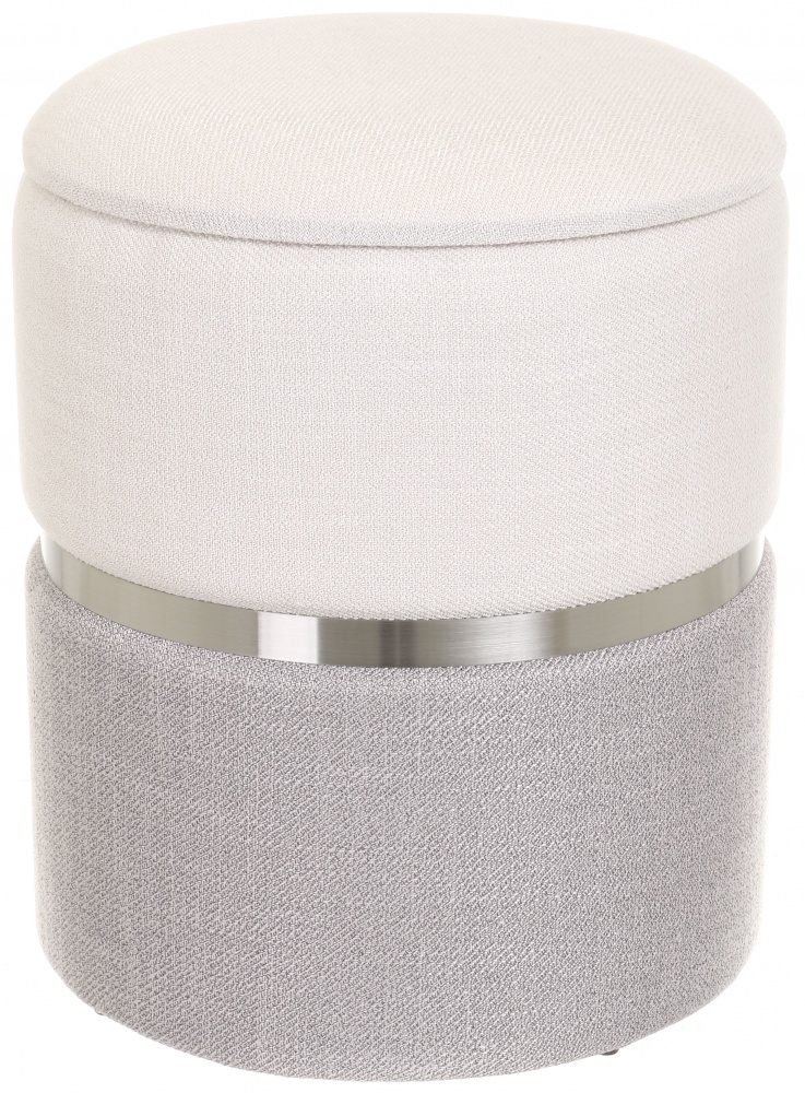 Сундук-пуф для хранения Bernard S 380х315 мм бело-серый (VWF19A060LI-1-3C)