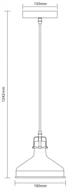 Підвіс Camelion Amsterdam PL-425S C62 1x60 Вт E27 мідь/чорний 