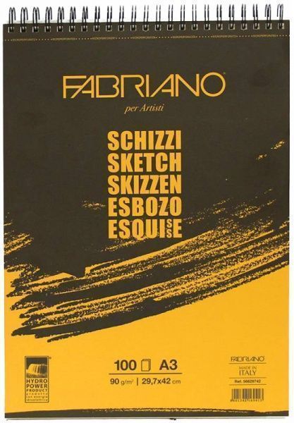 Альбом для ескізів на спіралі Schizzi Sketch A3 29,7х42 см 90 г/м² 100 сторінок Schizzi