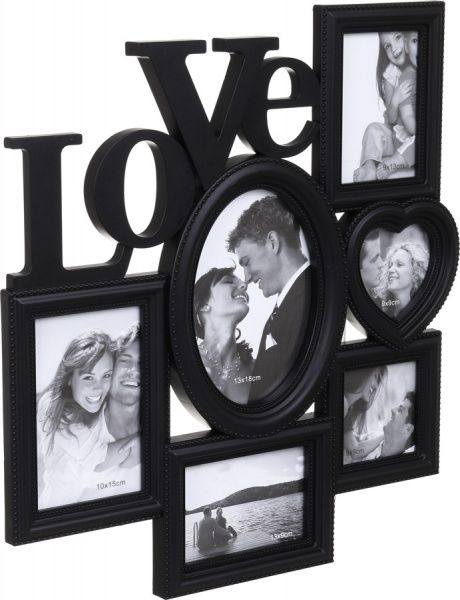 Рамка для фото Koopman колаж Love 40.5х44х4 см чорний 