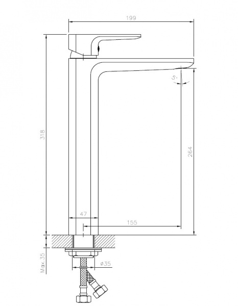 Змішувач для умивальника Koller Pool XL Trend (TR0200XL)