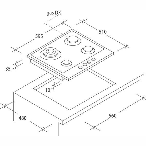 Варочная поверхность Candy CSG64SWGX