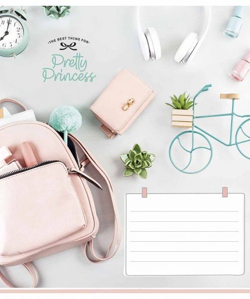 Тетрадь школьная Pretty Princess B5 12 листов в линию Школярик