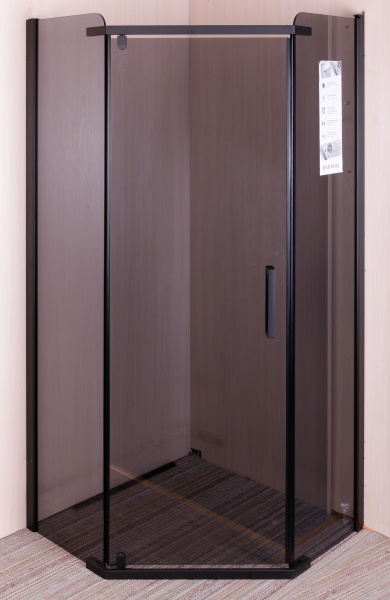 Душова кабіна Diamond Black п'ятикутна 900x900x2000 мм