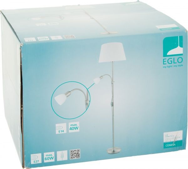 Торшер Eglo Conesa E27E14 60 Вт 95686 матовый никель 