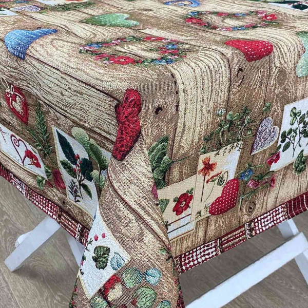 Скатерть Wooden 134x240 см коричневый Прованс 