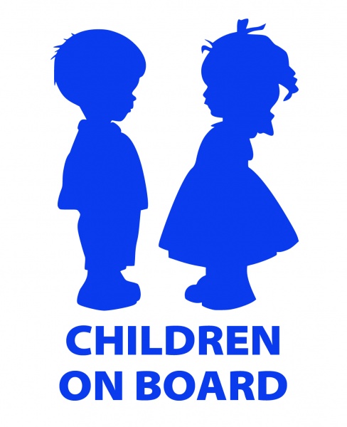 Світловідбивна наліпка LOOM Children On Board LM-10204-blue для твердих поверхонь