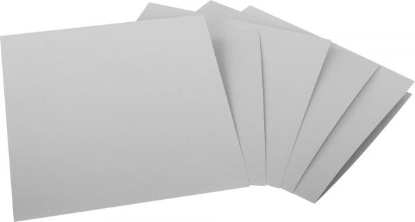 Набор заготовок для открыток 5 шт. 15,5х15,5 см № 10 светло-серый 220 г/м2 