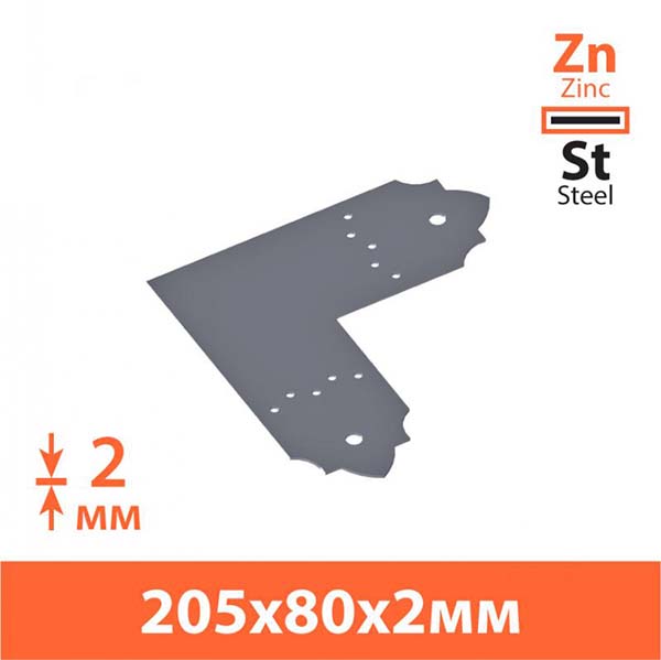 Кутник декоративний 205x80x1,8мм 