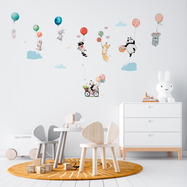 Стікери-патерни Lipastick Тварини з кульками 120х80 см 1508215