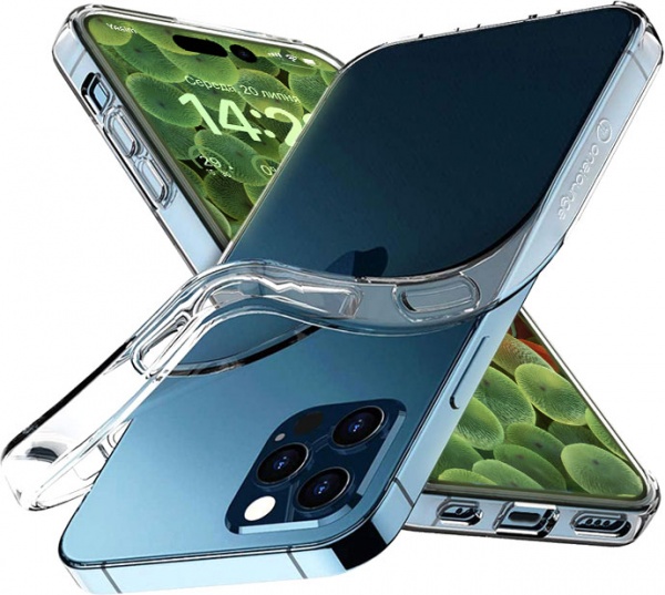 Прозорий TPU чохол oneLounge SilicolDots для iPhone 14 Pro