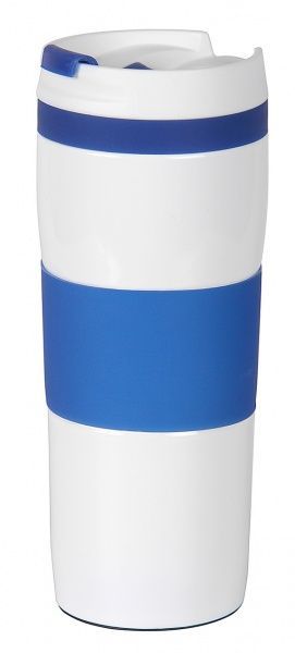 Термочашка Bergamo Bravo 0,4 л белая с синим