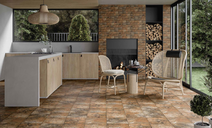 Клинкерная плитка Ceramika Paradyz Arteon brown stopnica prosta G1 30х30 см