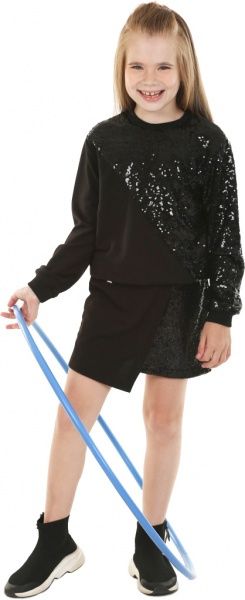 Юбка для девочек Danaya с пайетками р.134 черный ШЯ19-62 