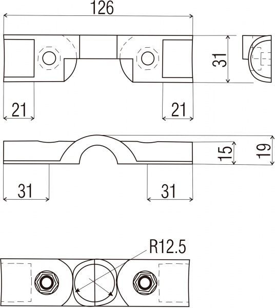 Соединение для трубы R45 двойное бронза