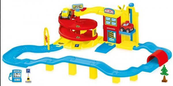 Трек Dolu для машинок з гаражем та механічним ліфтом 5154