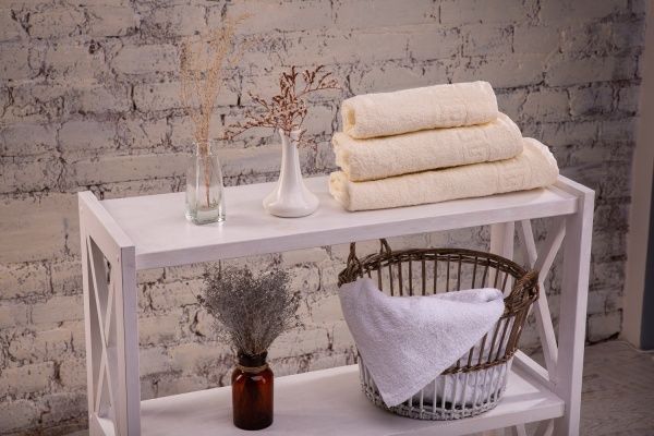 Полотенце махровое Antique 12002 50x90 см палевый Рашід 