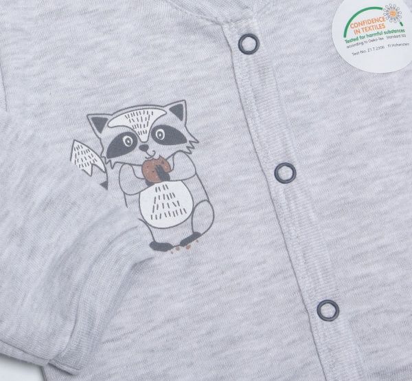 Боди детское унисекс Baby Veres Little raccon р.74 серый 