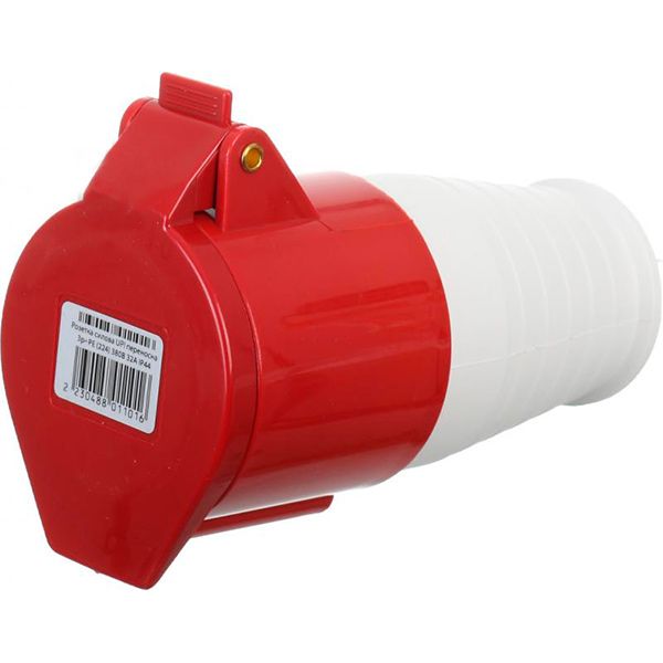 Розетка силовая переносная с заземлением UP! (Underprice) 3p+PE (224) 380В 32А IP44 серый