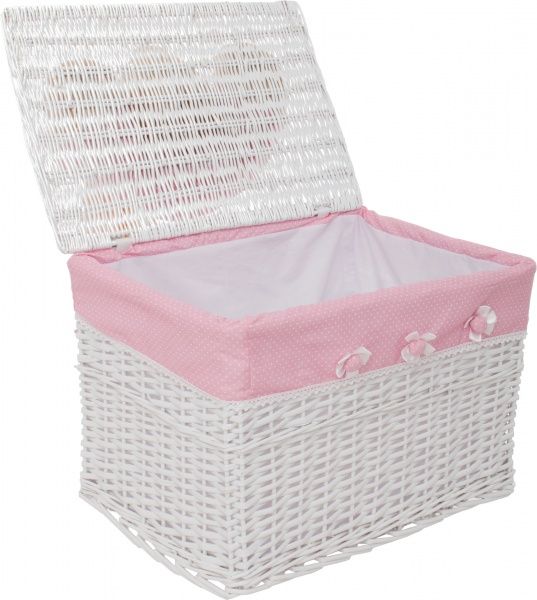 Корзина плетеная с текстилем детская 60x40x40 см JMA11-17TK-1 