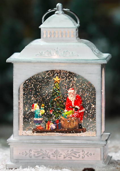 Сувенир новогодний фонарик водный который снежит 13х8х20 см 20WSDW-012B 