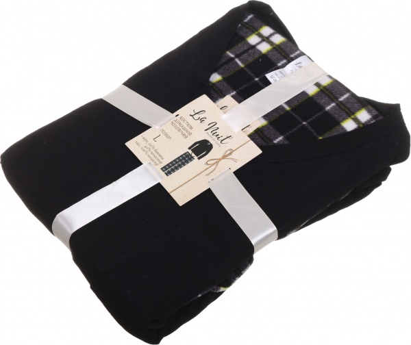 Костюм домашний мужской La Nuit Basic Check р. M черный 