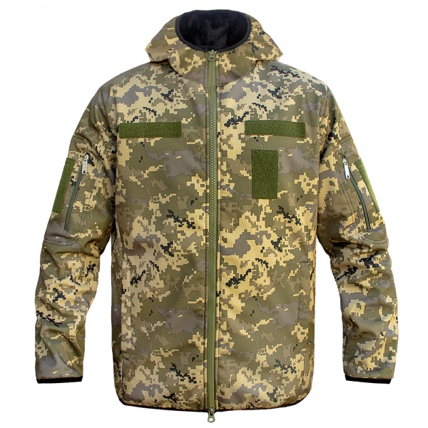 Куртка Expert ® тактична осіння Softshell з каптуром на підкладці, р.М піксель